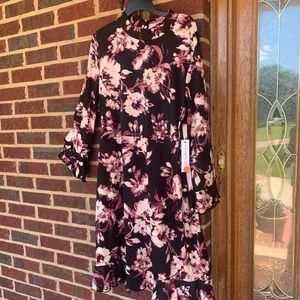 Black floral dress